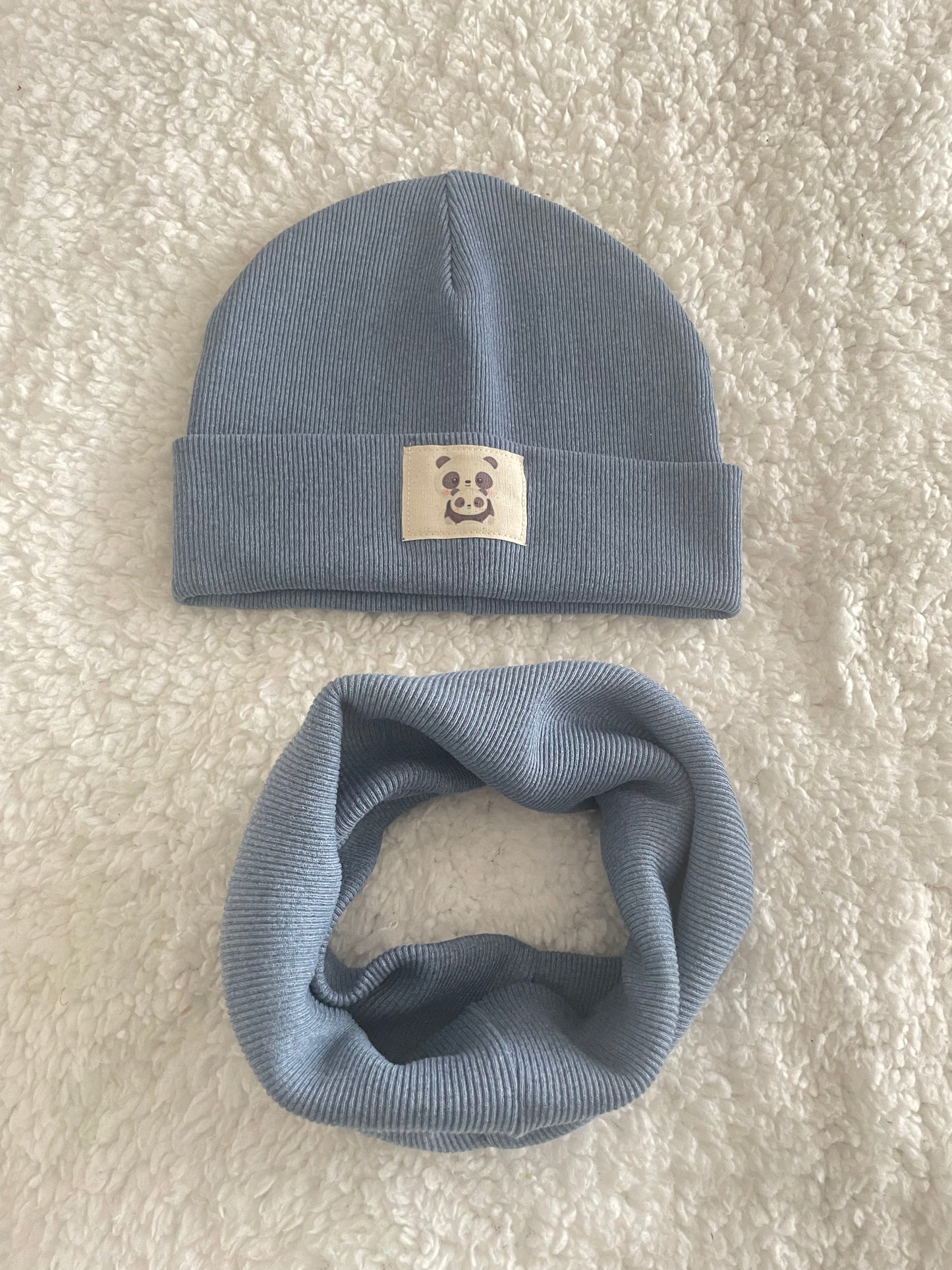 Muts & sjaal set blauw