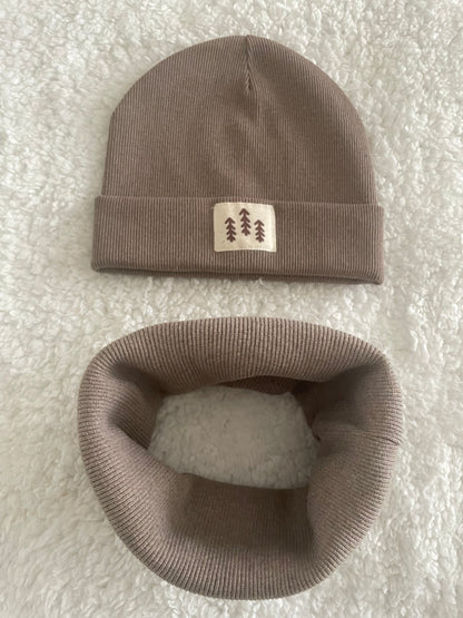 Muts & sjaal set bruin