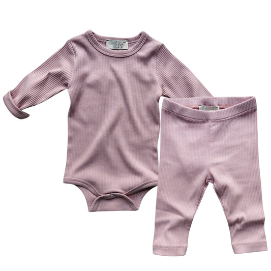 2-delige poederroze set