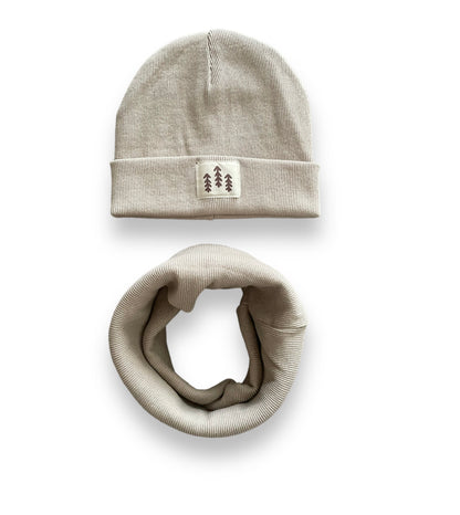 Muts & sjaal set sand