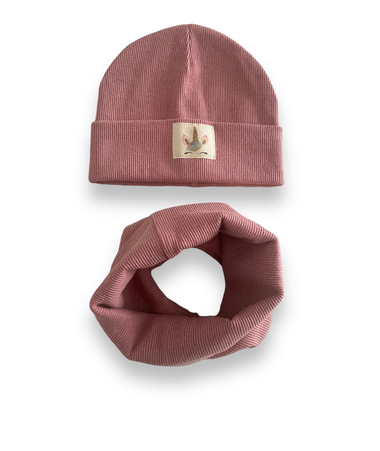 Muts & sjaal set roze