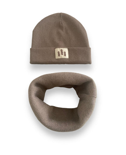 Muts & sjaal set bruin