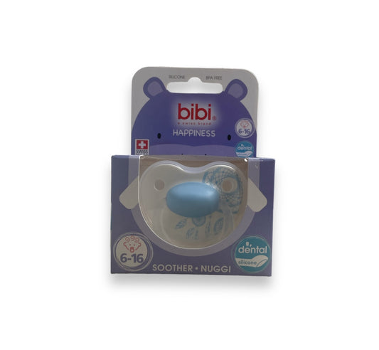 Bibi happiness fopspeen 6-16 maanden blauw