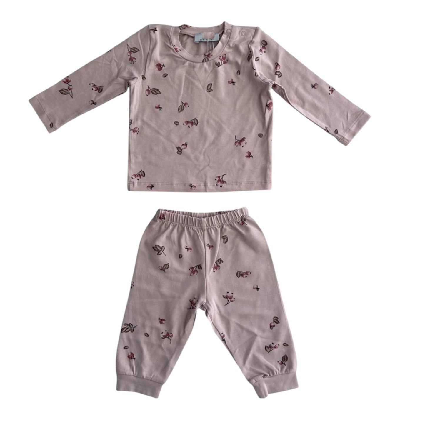 2-delige set roze met besjes